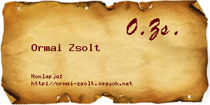 Ormai Zsolt névjegykártya